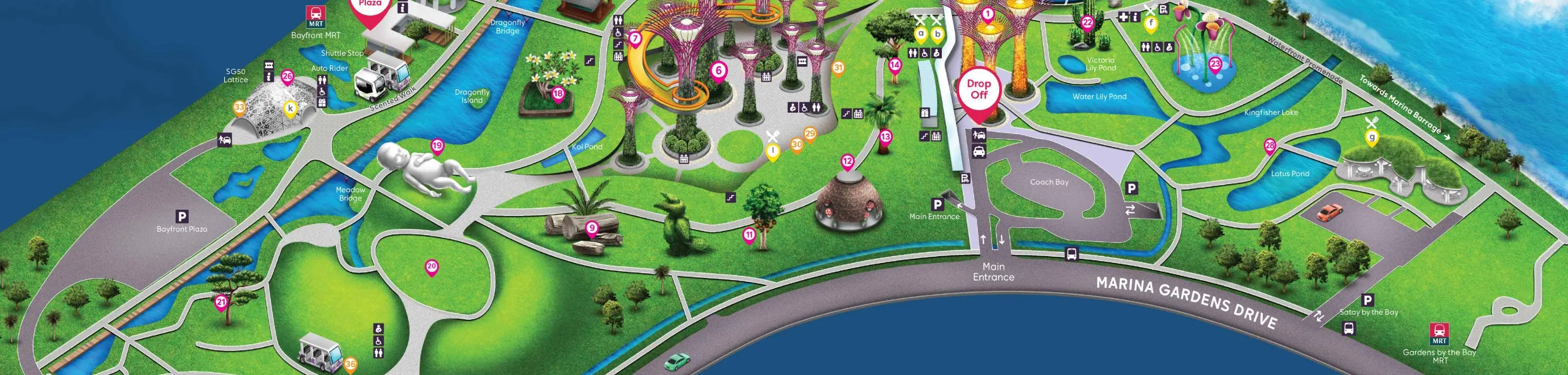 Gardens by the Bay Map