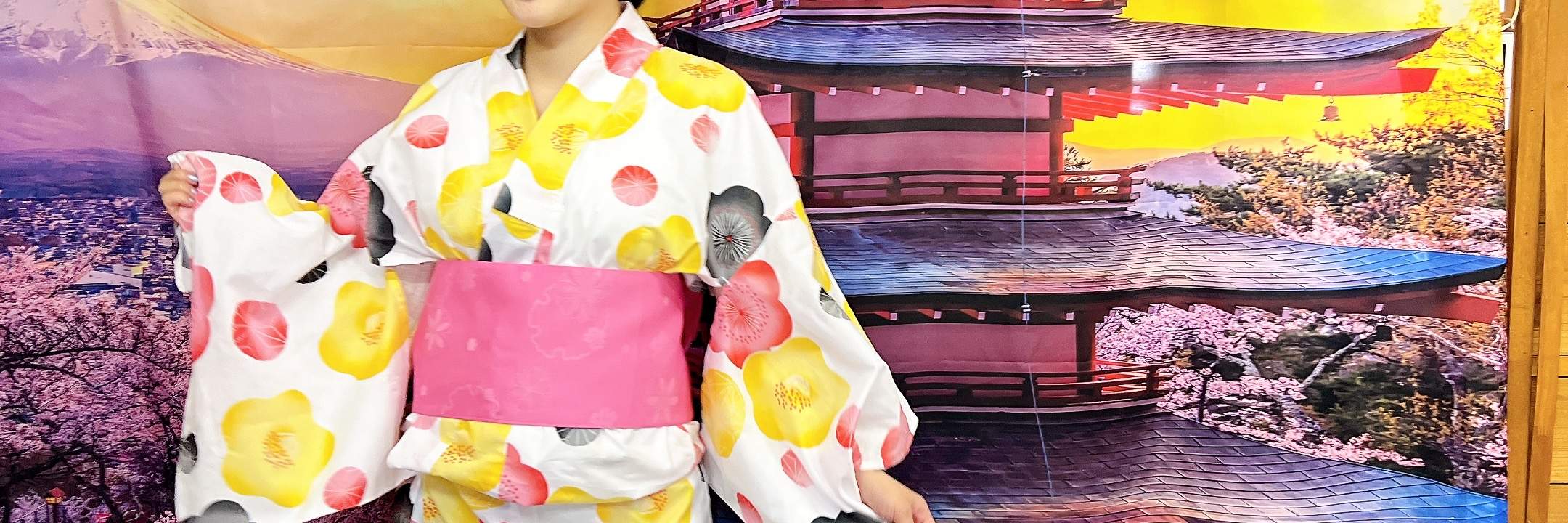 후지산 가와구치코 유카타 대여 체험