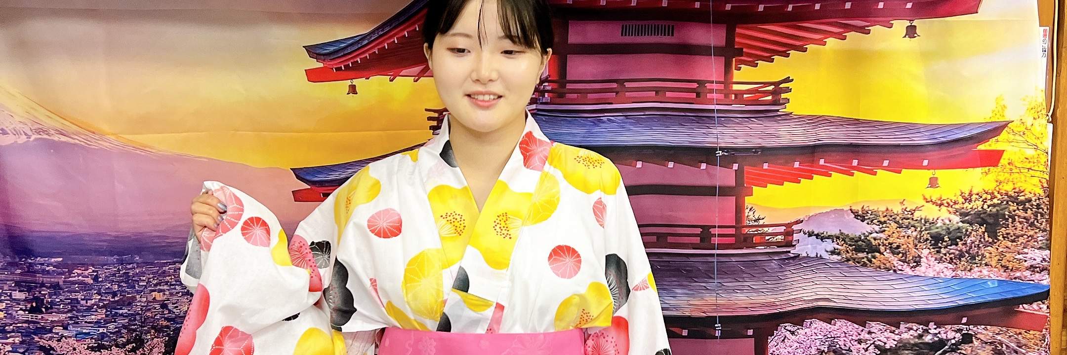 후지산 가와구치코 유카타 대여 체험