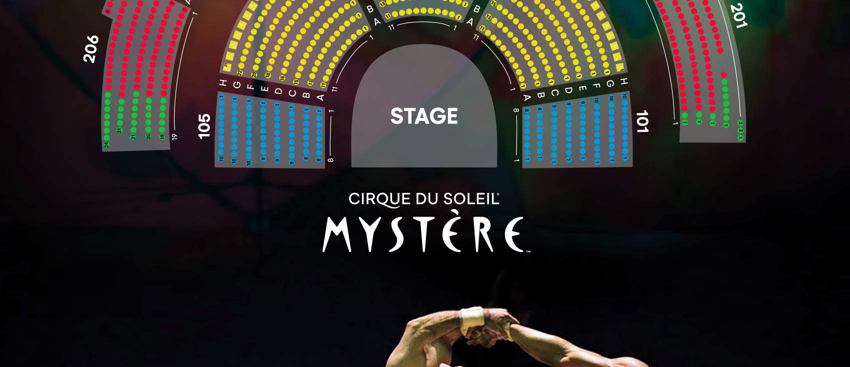 探索各種座位選擇，找到最適合您欣賞這場神奇表演的座位