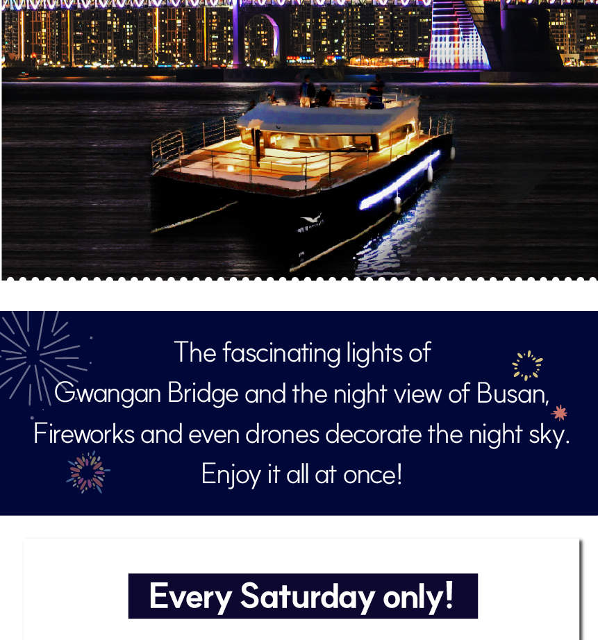 Busan Yacht Tour Haeundae Gwangalli Flussfahrt