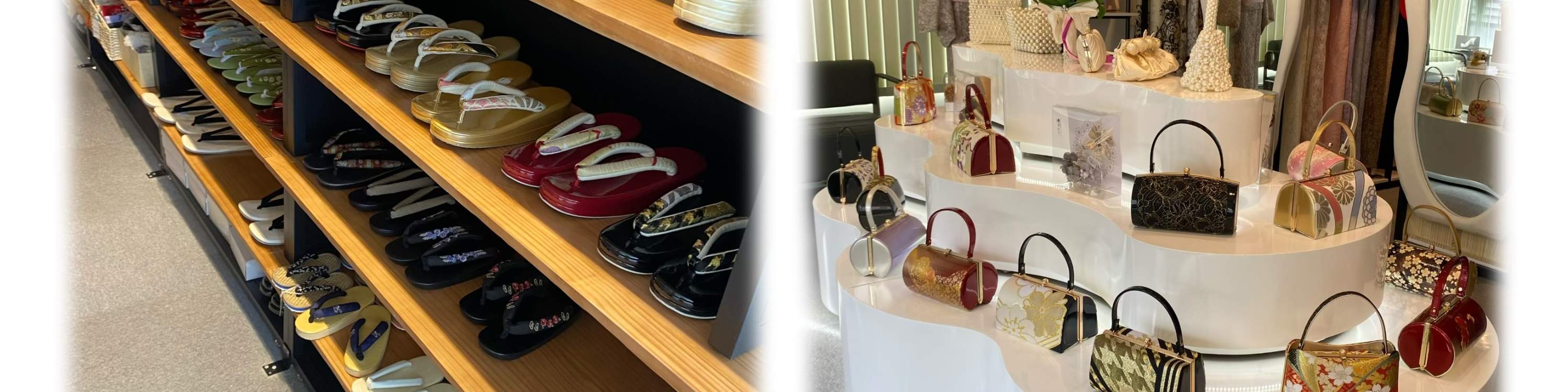 和服搭配的鞋子與手包