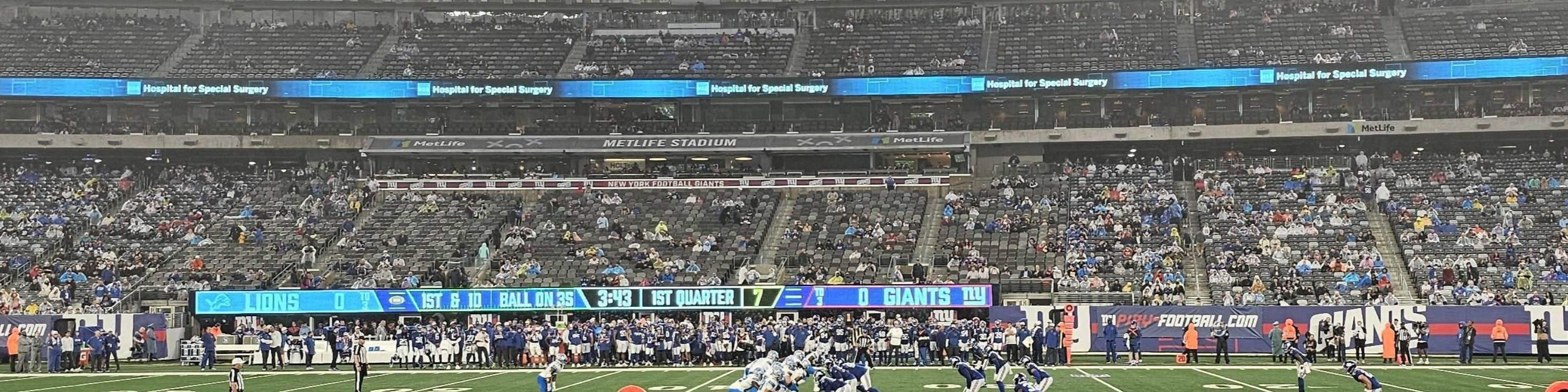 Get up close to the players with the Sideline seating