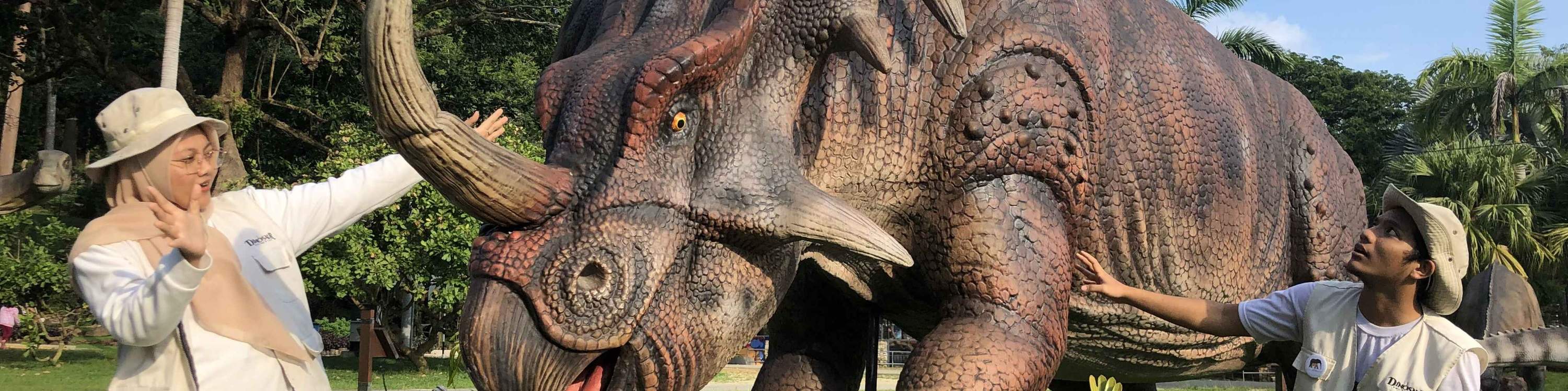 Stellen Sie sich vor, Sie machen ein Foto mit einem echten Dinosaurier