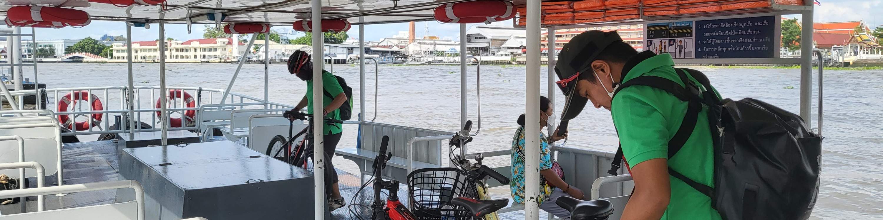 crossing the Chao Phraya River