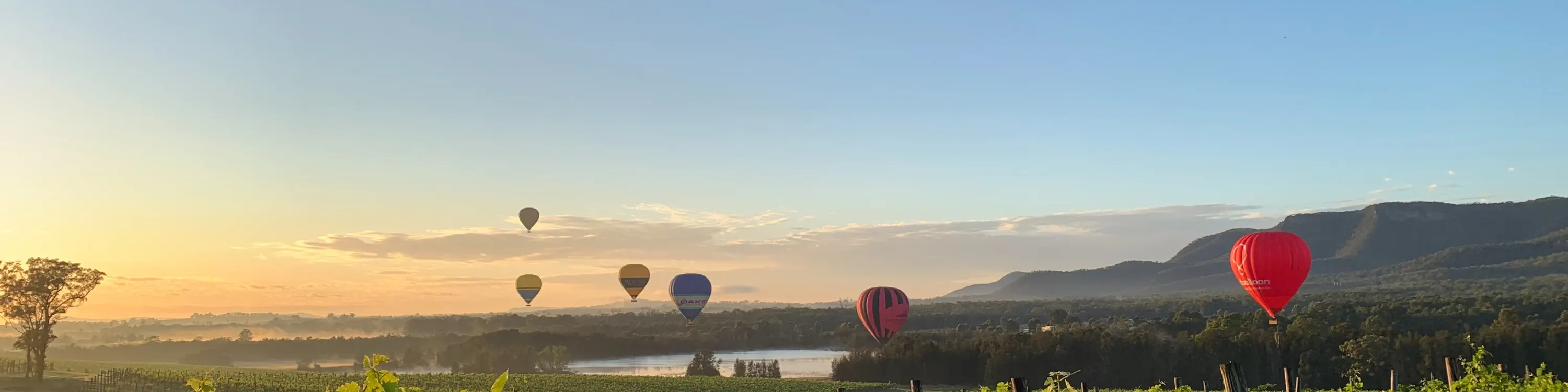 hot air balloon hunter valley