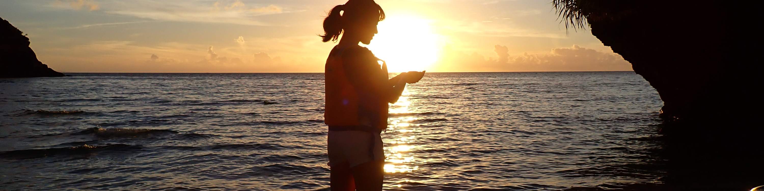 夕阳独木舟/登陆拍照