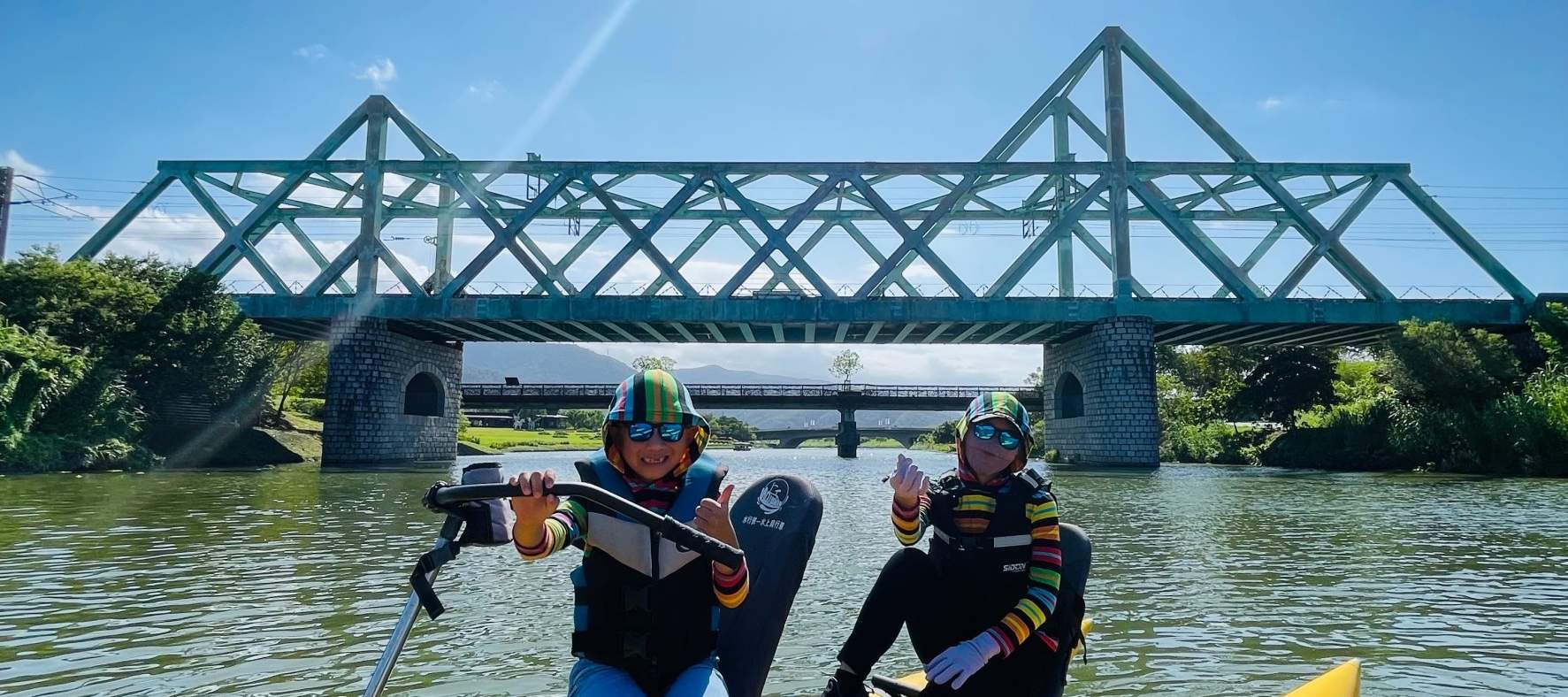 宜蘭｜冬山河生態緑舟｜電動ボート・水上自転車体験