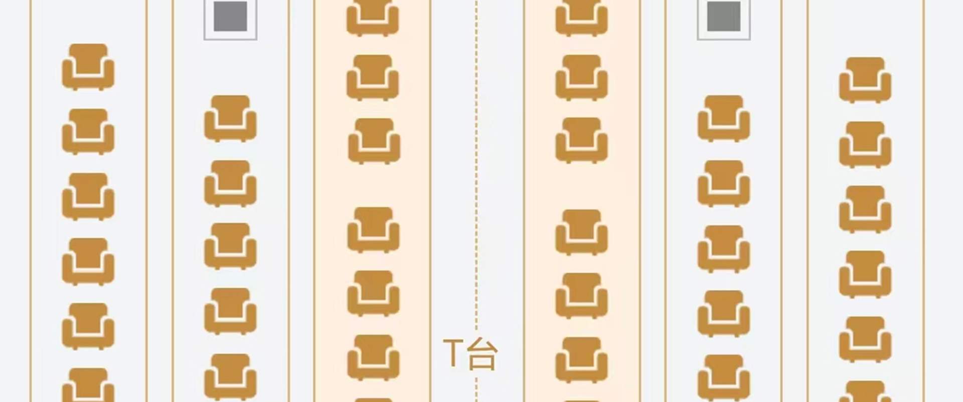The Grand Tang Dynasty Show seating chart shows different viewing experiences for different seats.
