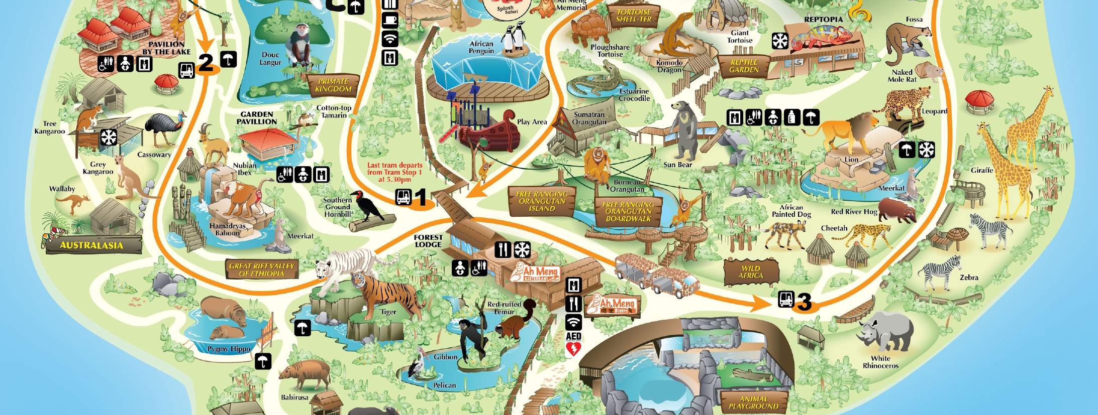 singapore zoo map in english