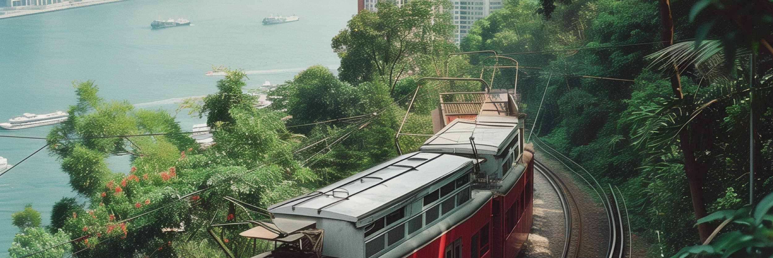 【Hong Kong—The Peak】Saat kereta kabel perlahan naik, hiruk pikuk kota berangsur-angsur menjauh. Berdiri di The Peak, rasanya seperti menginjak awan di atas Hong Kong.