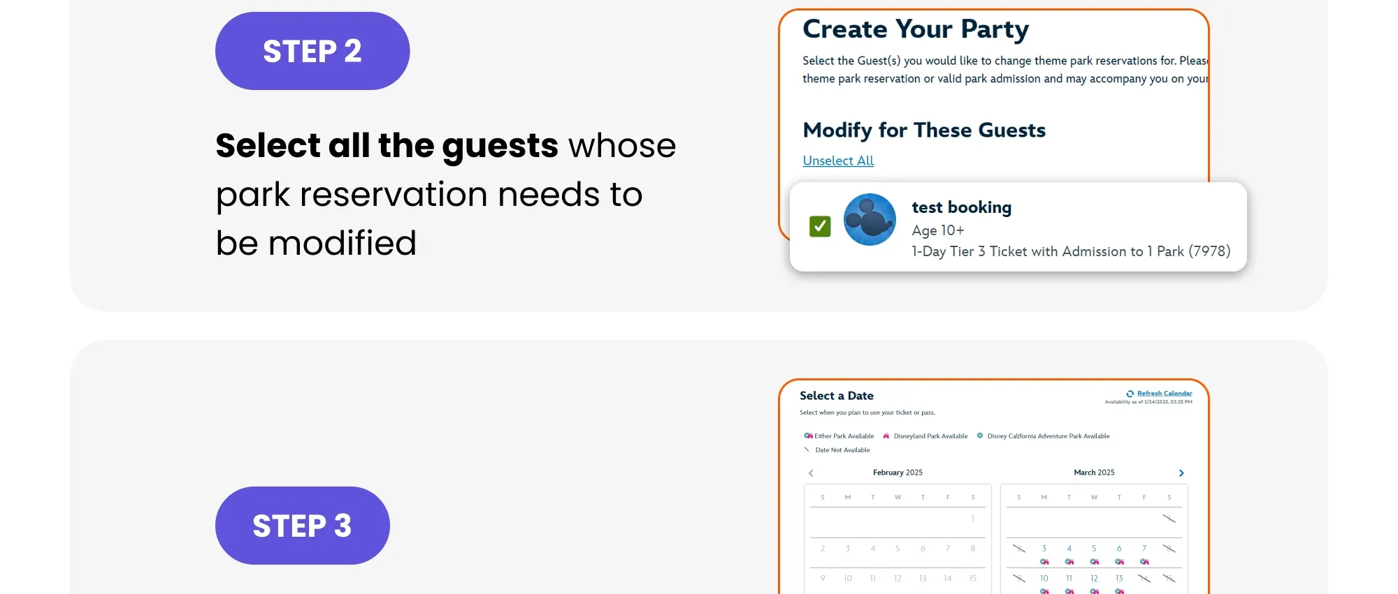 Disneyland California Tickets - how to change your park reservation