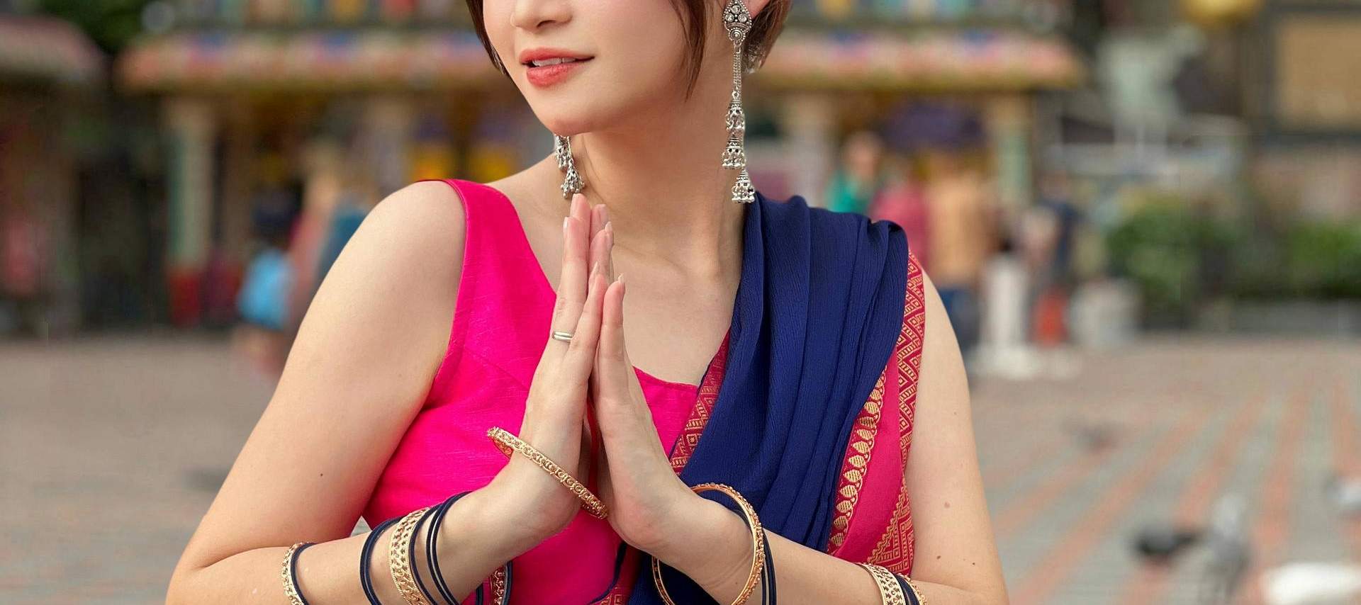 バトゥ洞窟で伝統衣装体験