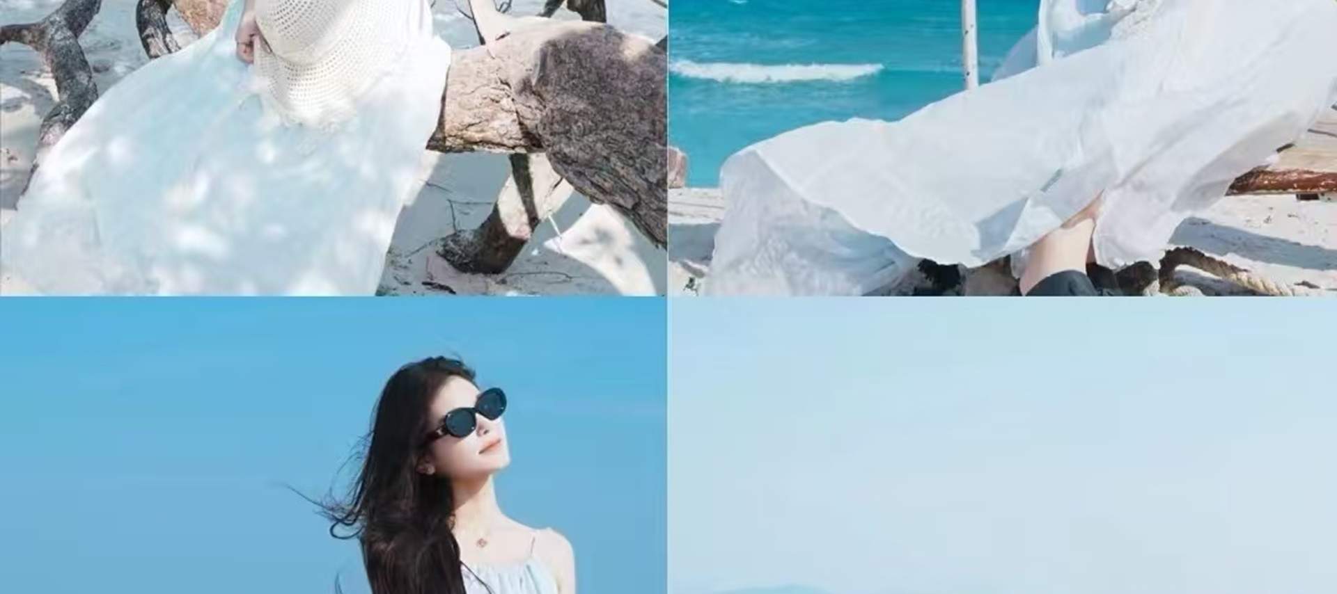 Con il blu intenso del mare e del cielo a fare da sfondo, le rocce e la sabbia bianca a creare lo scenario, evoca lo spirito vivace di un'isola tropicale.