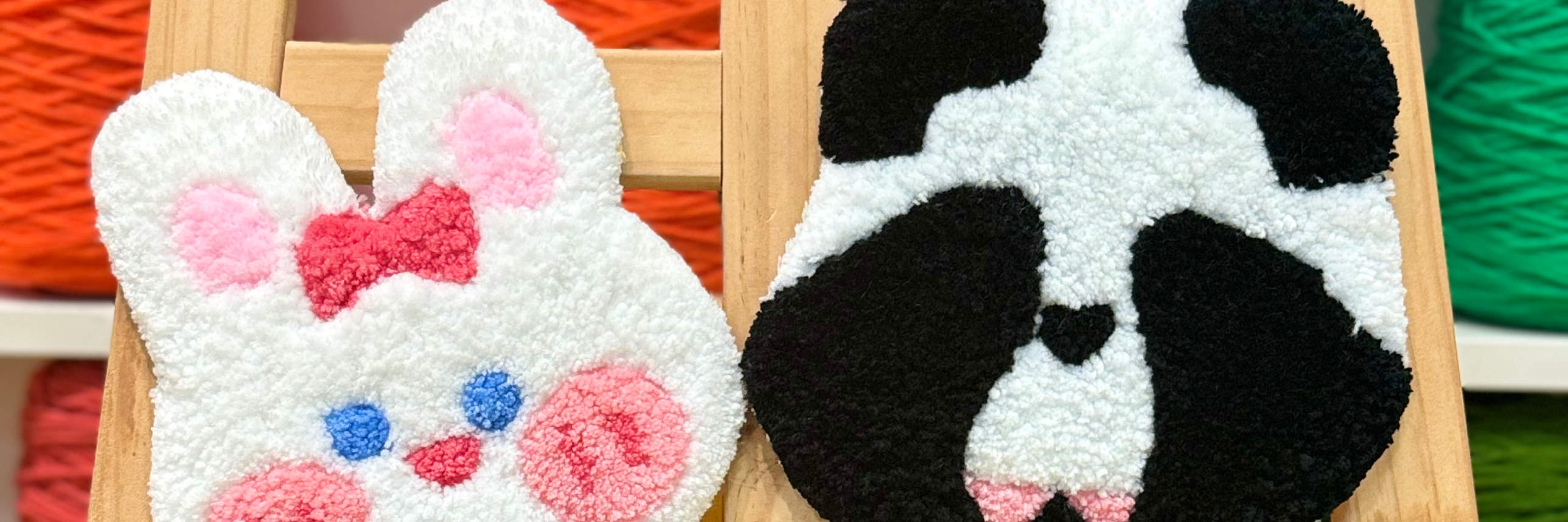 Lapik gelas comel bersaiz 18X18cm yang mudah untuk ditaft dalam masa satu jam.