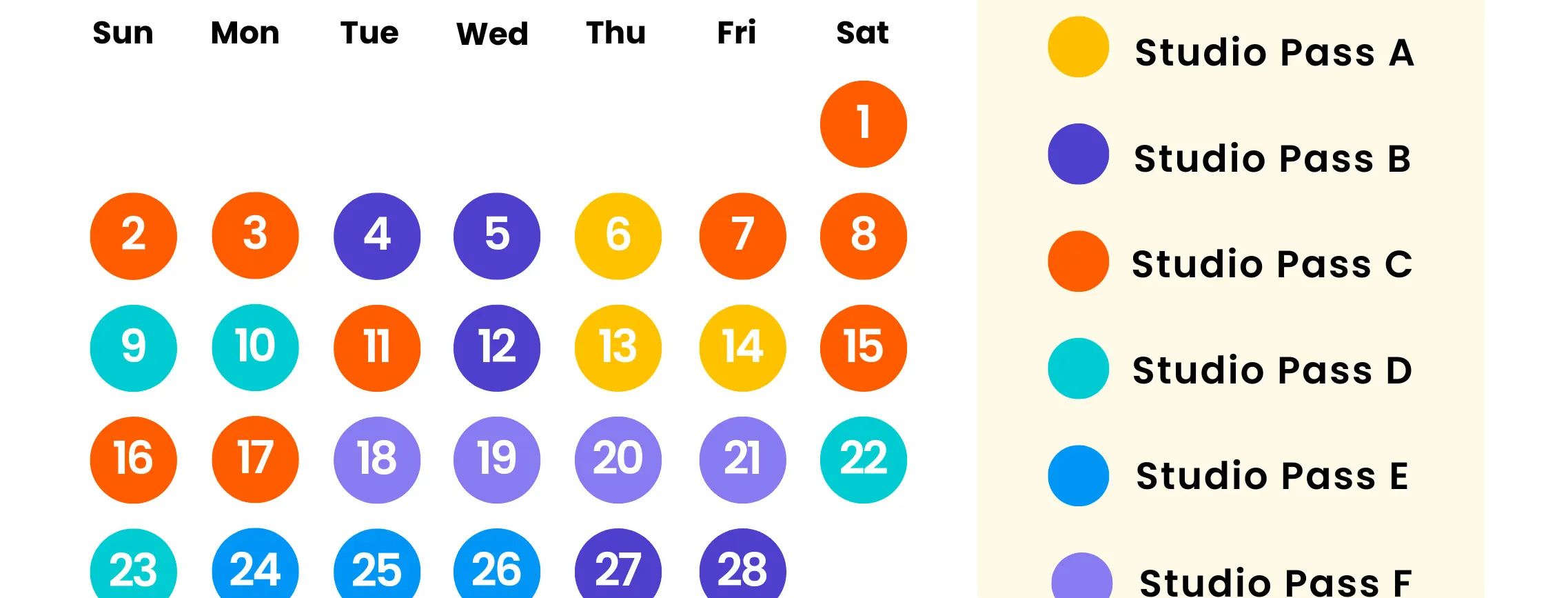 USJ calendar