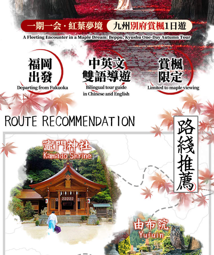 [Autumn Limited] Kyushu Beppu Fall Color Viewing Day Tour｜Kamado Shrine ...