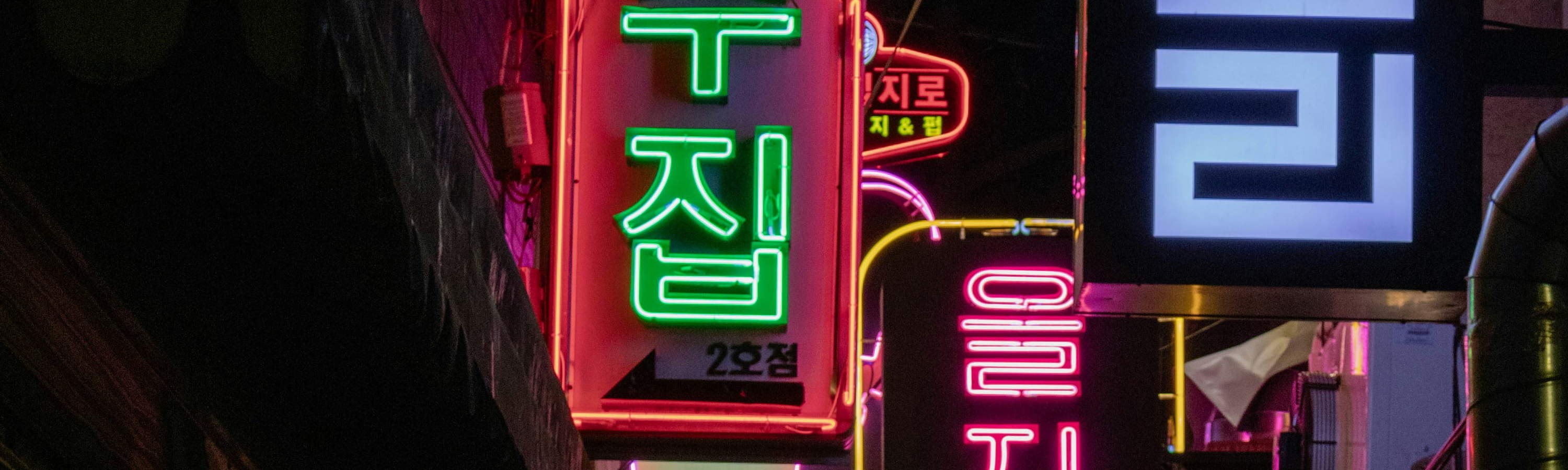 乙支路霓虹巷——乙支路街头标志的复古光芒使其成为首尔前卫的霓虹巷夜间摄影热点。