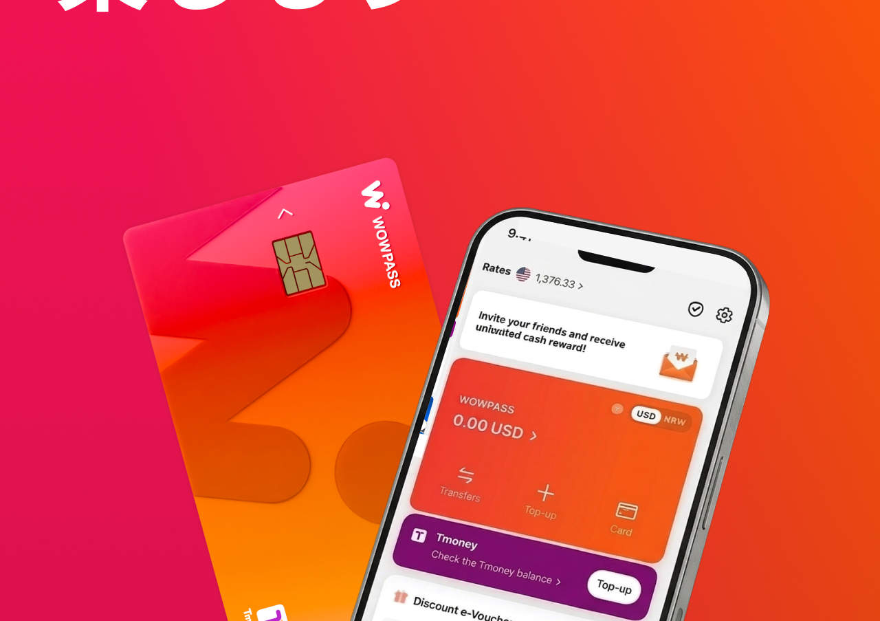WOWPASS：韓国でのキャッシュレス決済用プリペイドカード - Klook