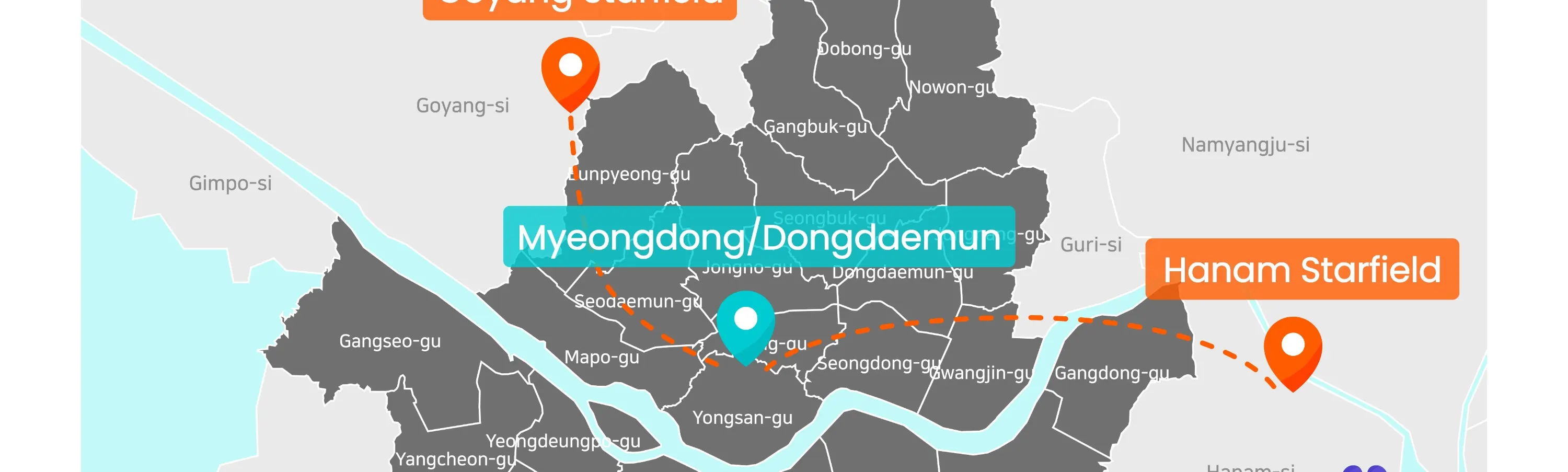 东大门／明洞地区出发