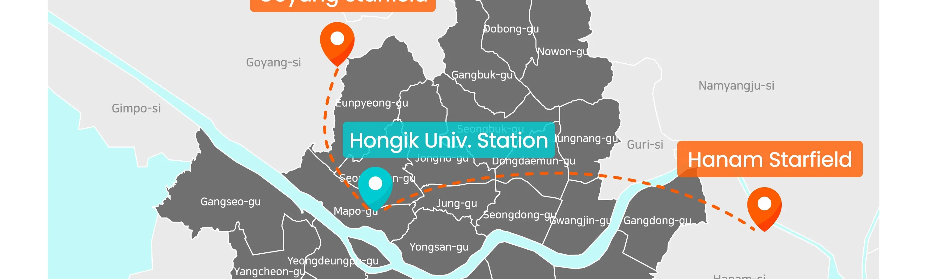 弘益大学站出发
