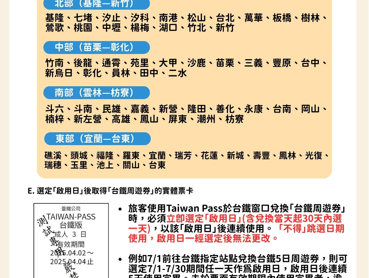 Taiwan PASS Phiên bản Đường sắt Đài Loan｜Đường sắt Đài Loan+Tàu điện ngầm+Taiwan Tourist Shuttle