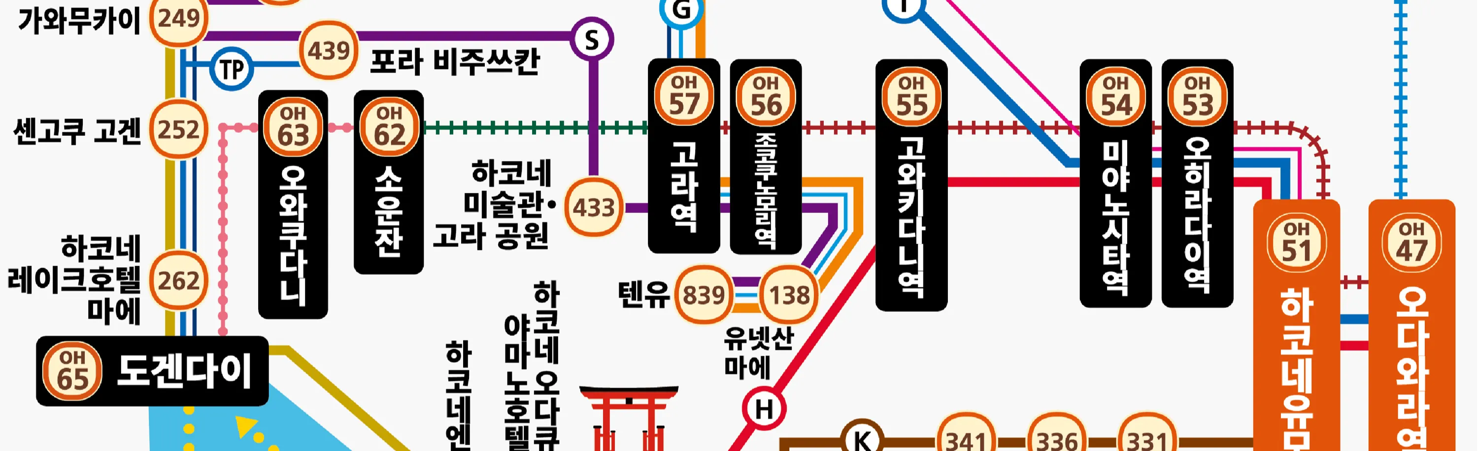 하코네 프리패스 노선도
