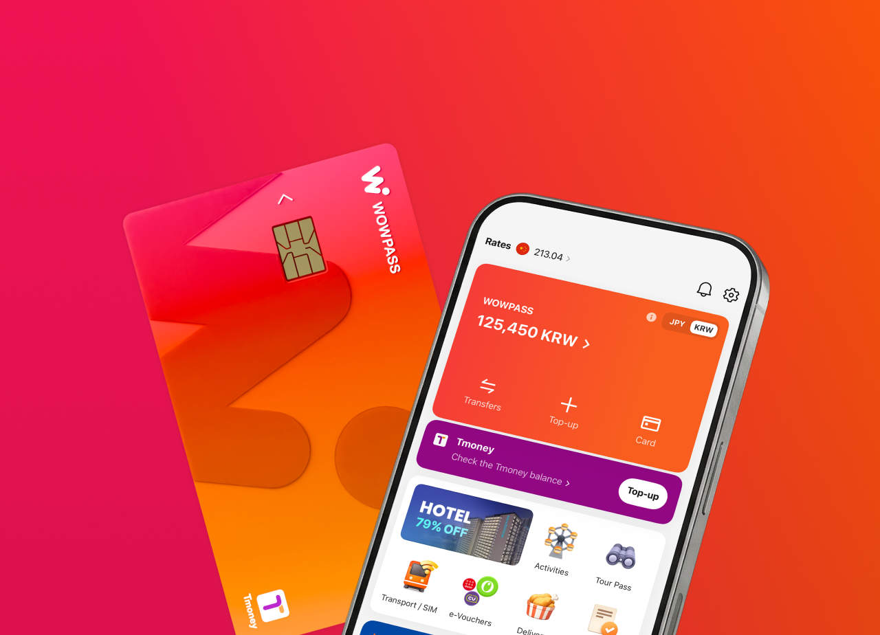 WOWPASS: Prepaid Debit Card & T-money & Currency Exchange - Klook