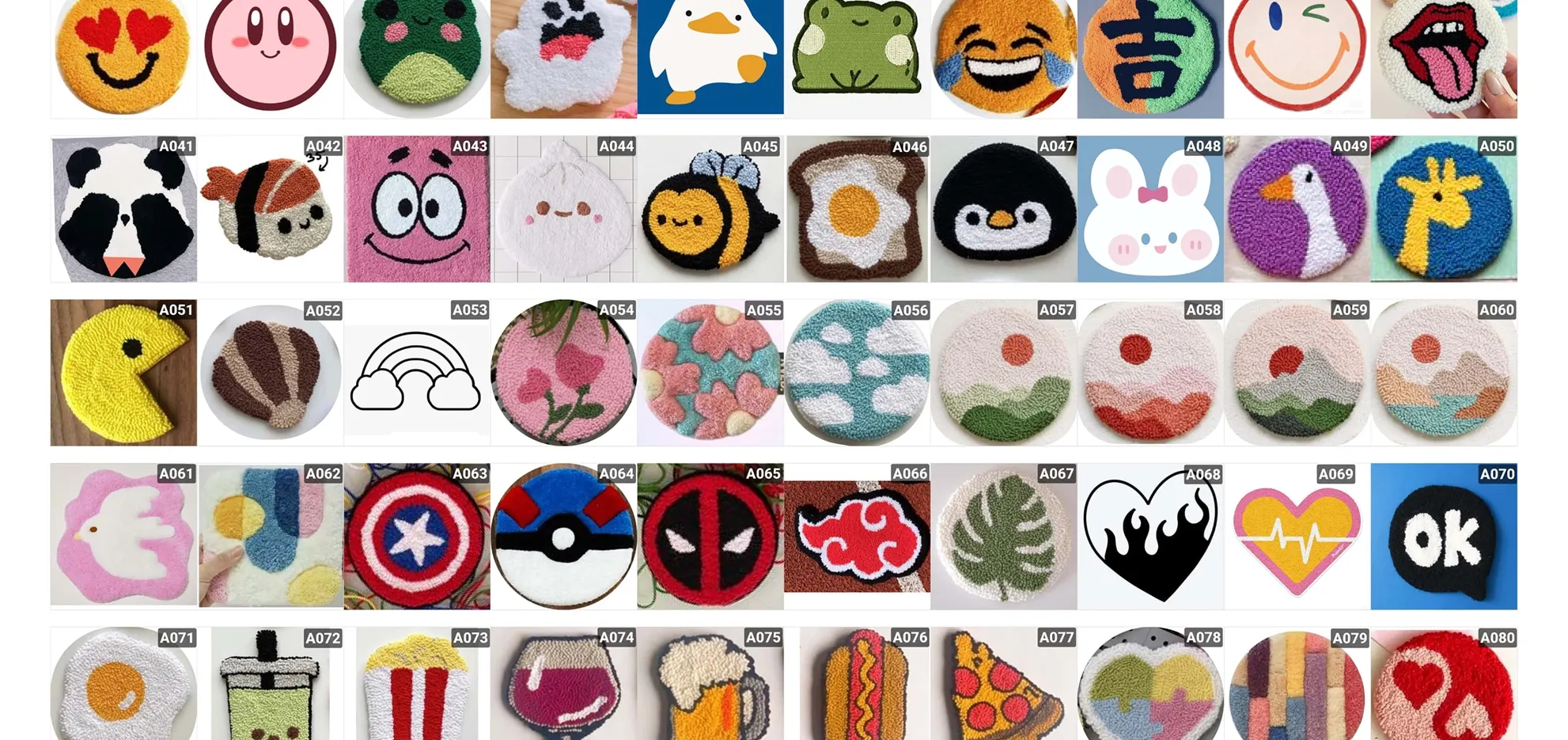 18x18cm 标准 120 个设计图库（此尺寸需客户从图库中挑选设计）。30x30cm 及以上尺寸，客户可自行设计。