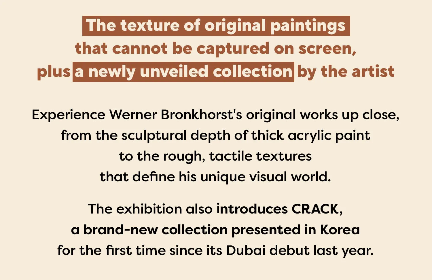 Werner Bronxhorst：首爾「世界是畫布」展覽門票