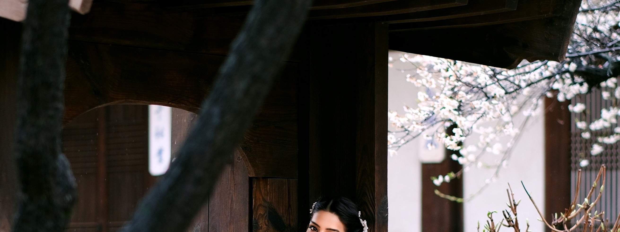 Hanboks mit einer anmutigen, traditionellen Silhouette und einer dezent luxuriösen Verarbeitung wie dieser werden als Premium Hanbok klassifiziert.