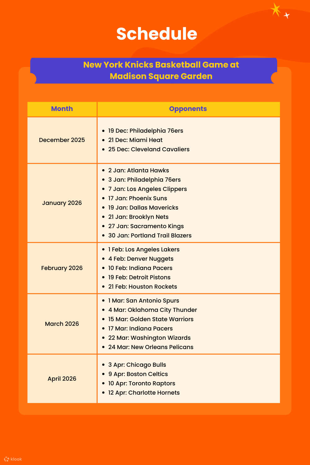 New York Knicks Basketballspiel im Madison Square Garden - Klook ...