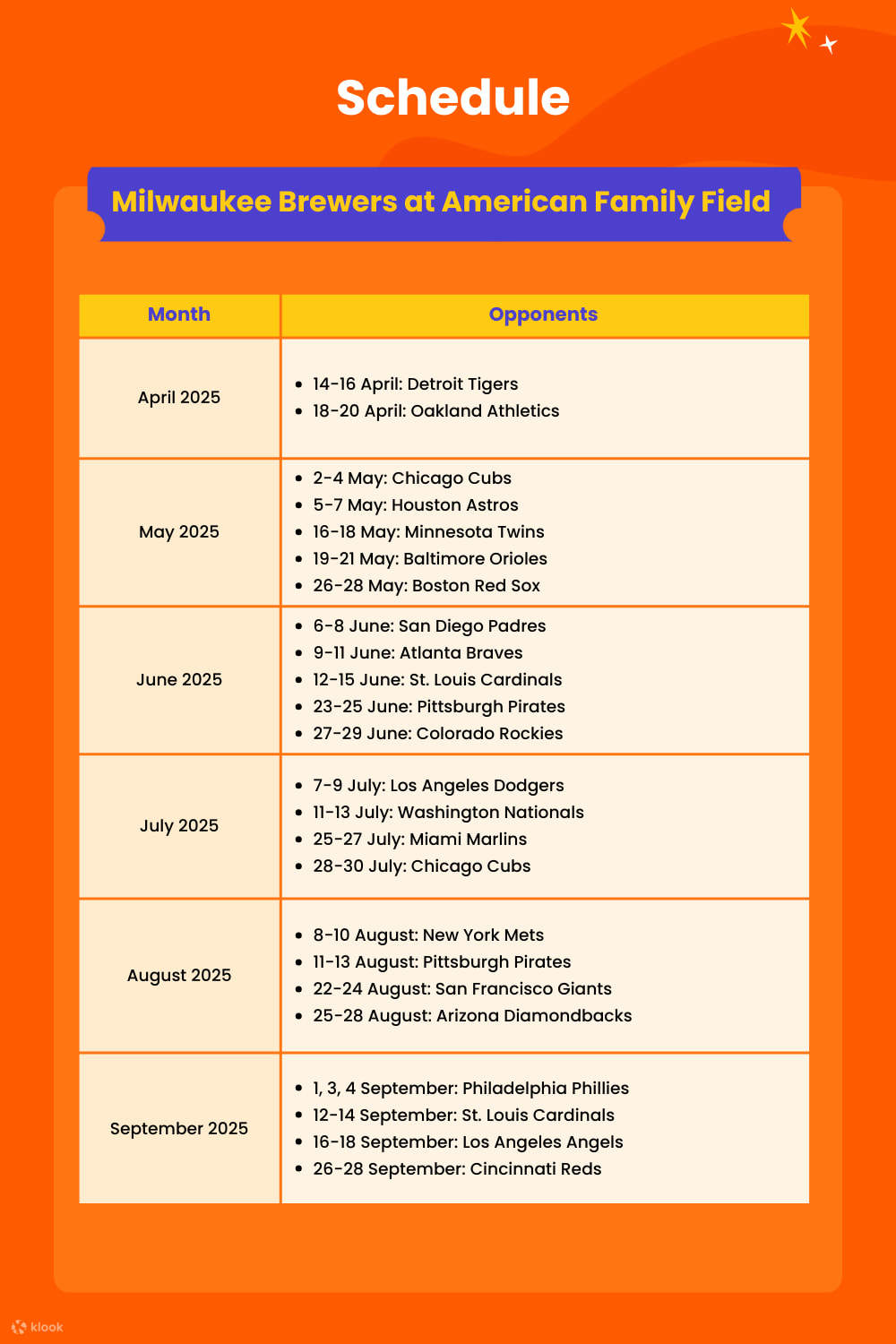 Xem lịch thi đấu của Milwaukee Brewers và lên kế hoạch tham quan Sân vận động American Family Field