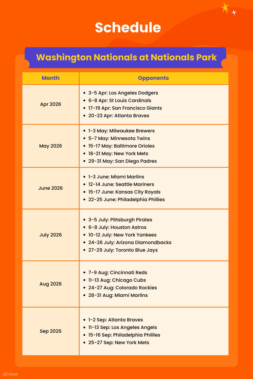 忘れられない次の野球観戦を計画し、ワシントン・ナショナルズの試合をライブで観戦しましょう