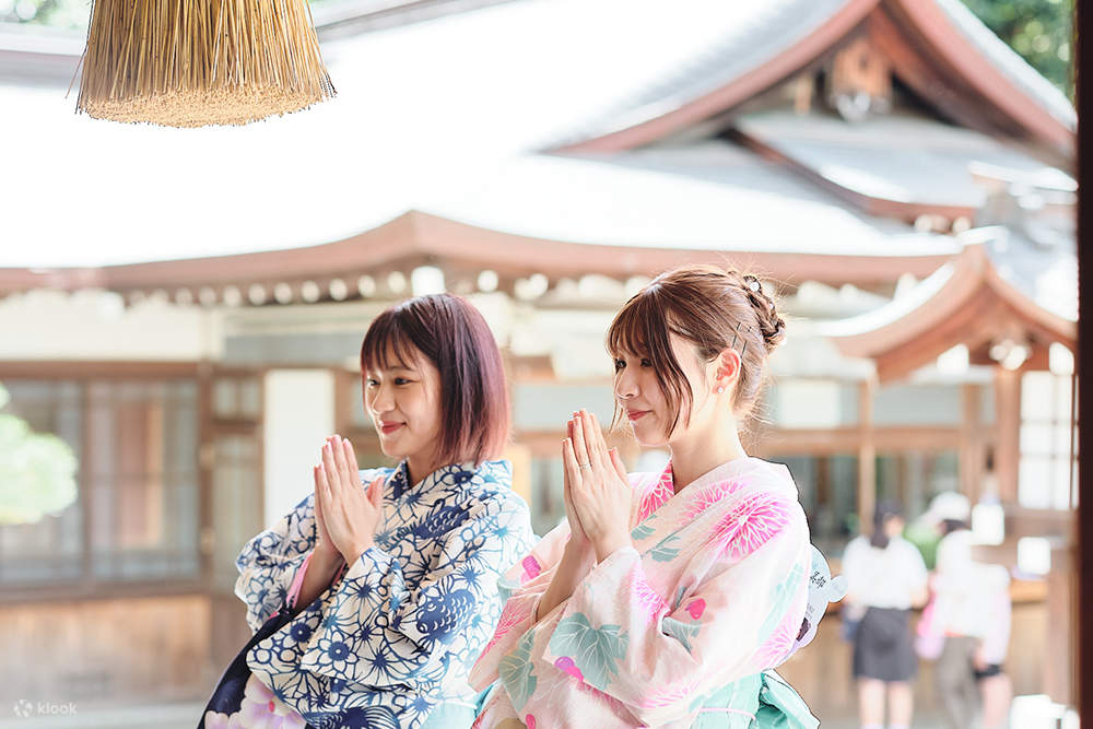 Expérience Kimono et Wahuku à Kumamoto Suizenji