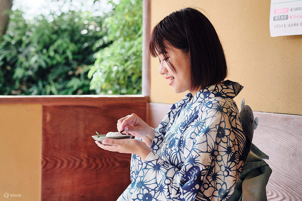 Expérience Kimono et Wahuku à Kumamoto Suizenji