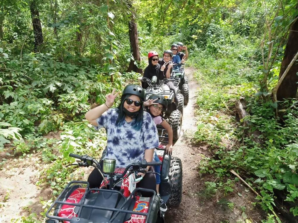与您的朋友和家人一起在森林中体验 ATV 骑行