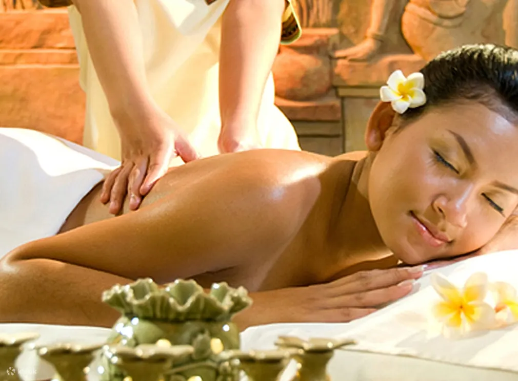 woman enjoying a massage
