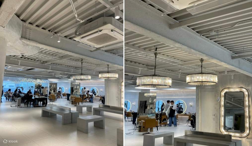 di dalam salun rambut