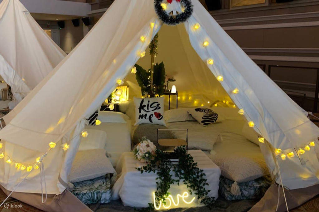 Beautifully decorated with the fairy lights and night lights