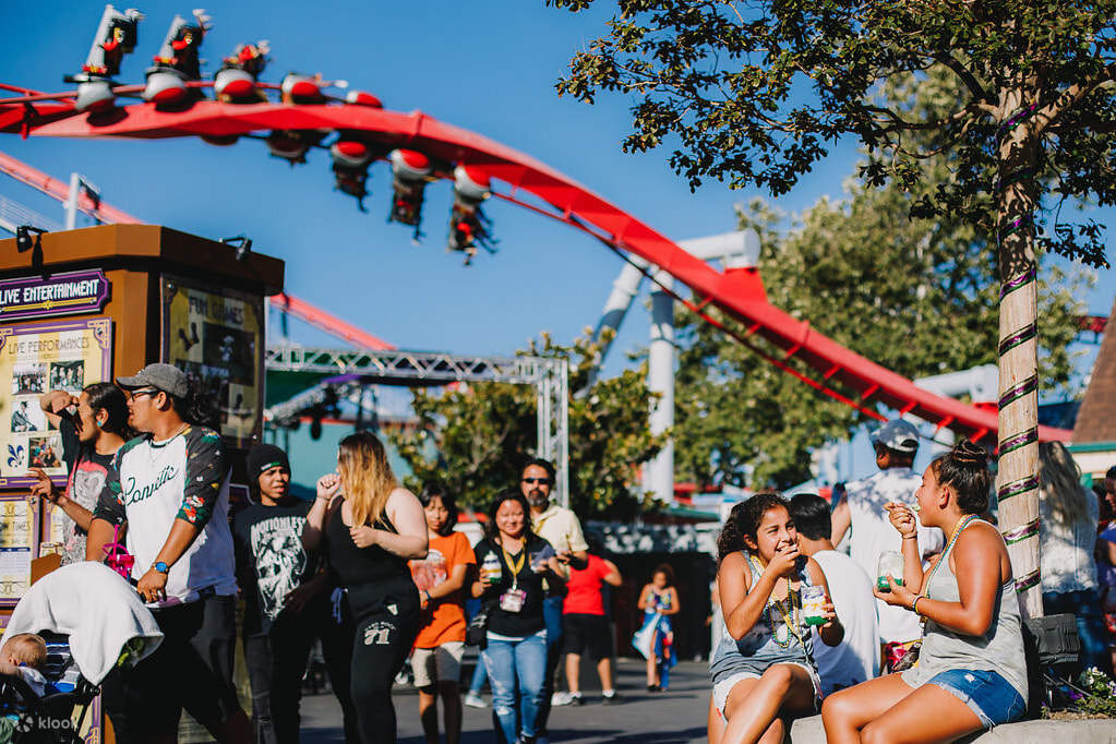 Persone in un parco a tema