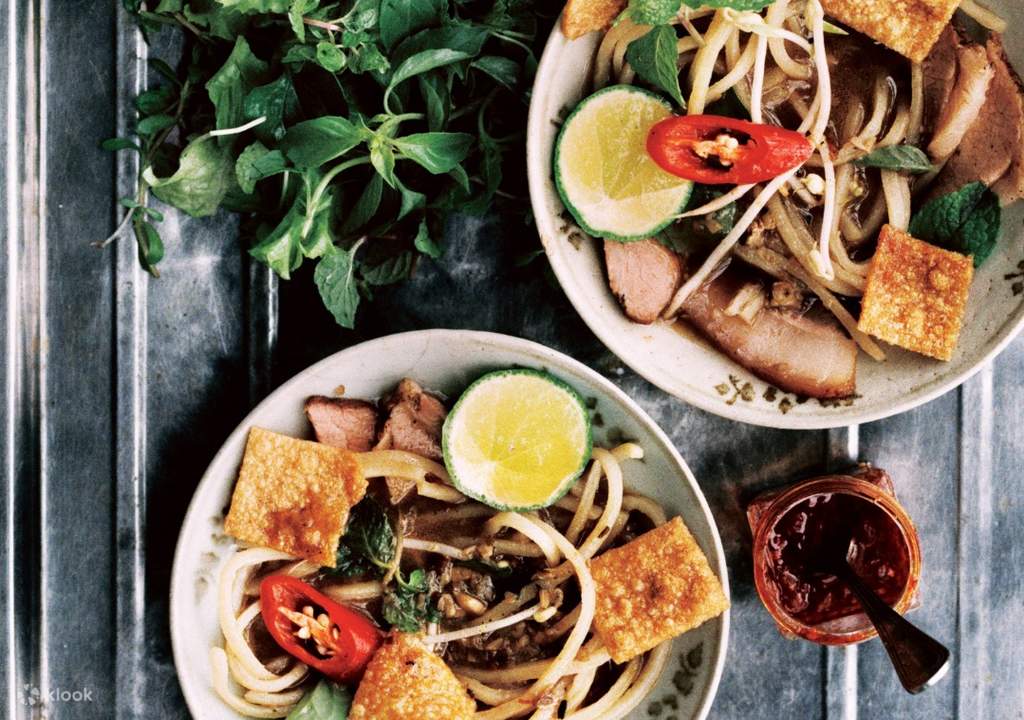 go on a walking food tour at night