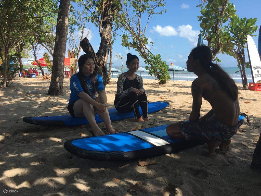 Surfing lesson at Kuta Beach