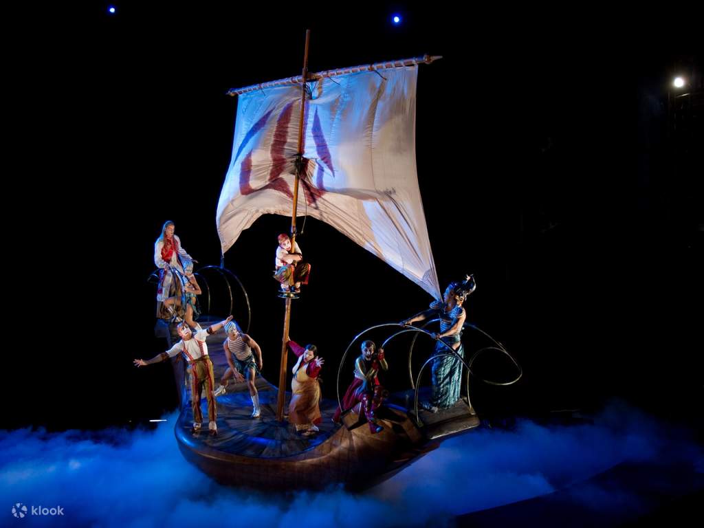 witness the rise and fall of an empire on a cirque du soleil show
