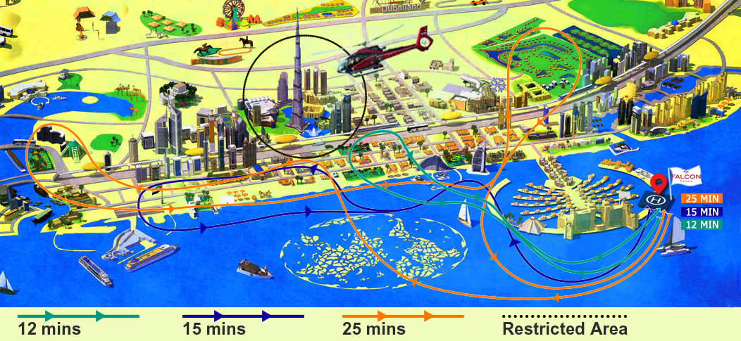 Periksa peta rute berbagai tour sebelum kamu memesan.