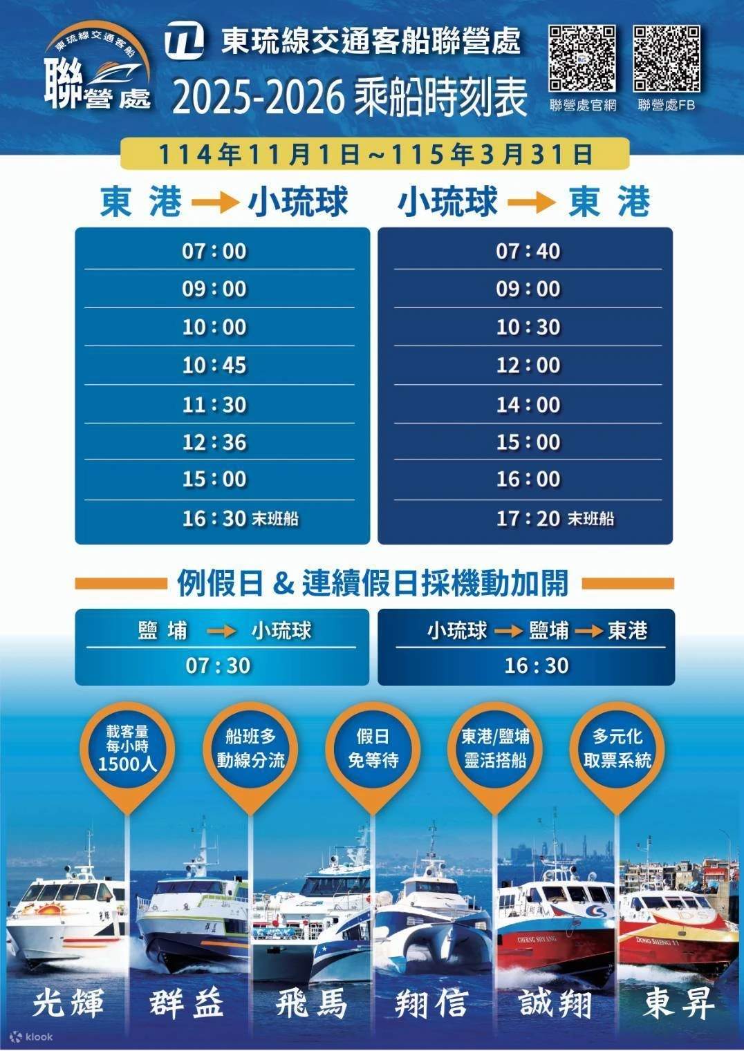 [Liuqiu Ferry Ticket] Pingtung Donggang Fishing Port - Xiaoliuqiu Ferry ...