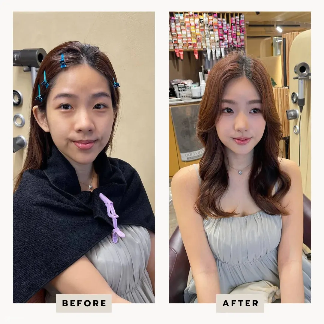 化妆前和化妆后