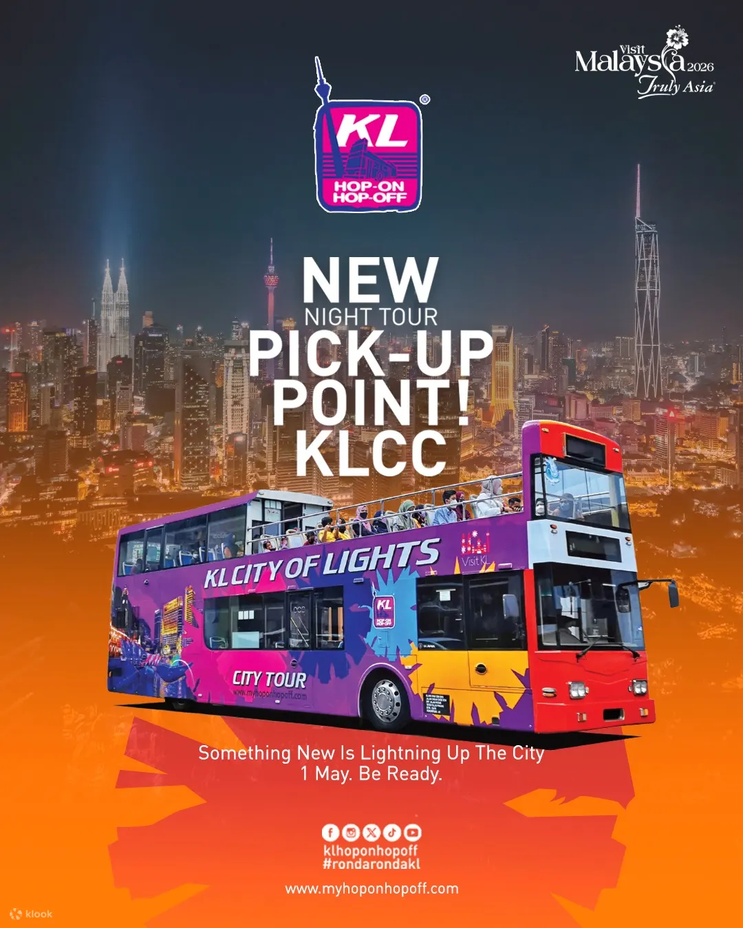 KL City of Lights Tour with Hop-on Hop-off Bus