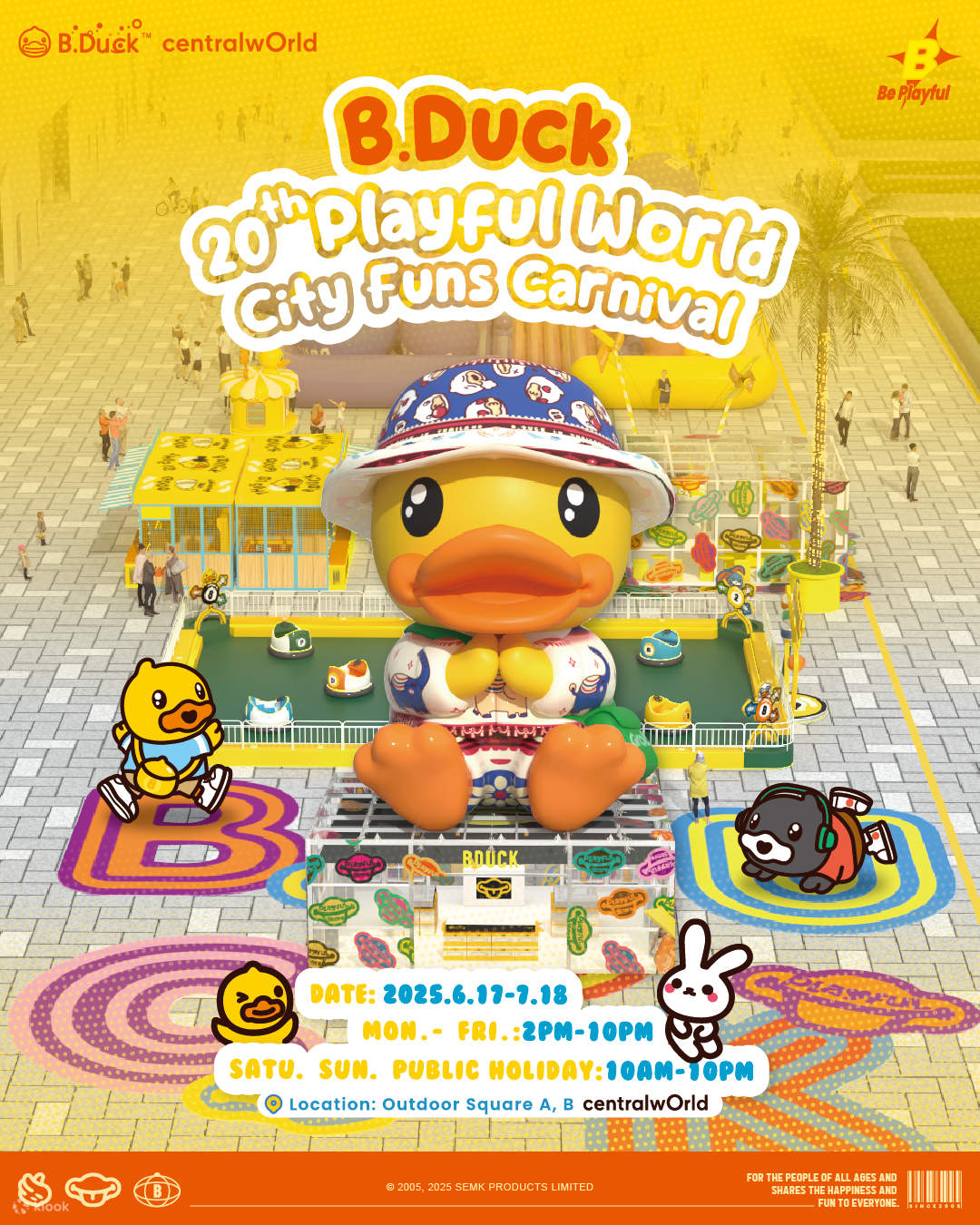 B.Duck 20th Playful World - City Funs Carnival @ CentralwOrld Bangkok -  Klook United Kingdom
