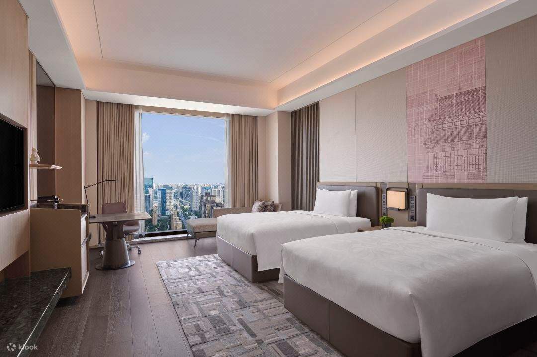 Bilik Double Deluxe dengan Pemandangan Panorama 180° Landskap Malam Chang'an yang Meriah